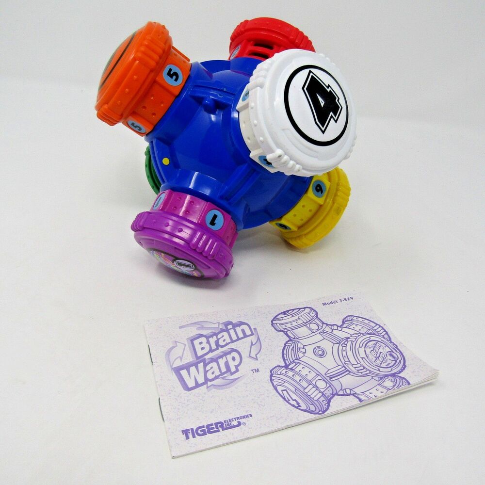 Vintage 1996 Tiger Electronics Brain Warp Handheld Game (Model 7-579) Works!